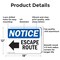 Signmission Escape Route (Left Arrow), 18 in W x Rectangle, Aluminum OS-2PACK-NS-A-1218-L-12136 - alternate 3